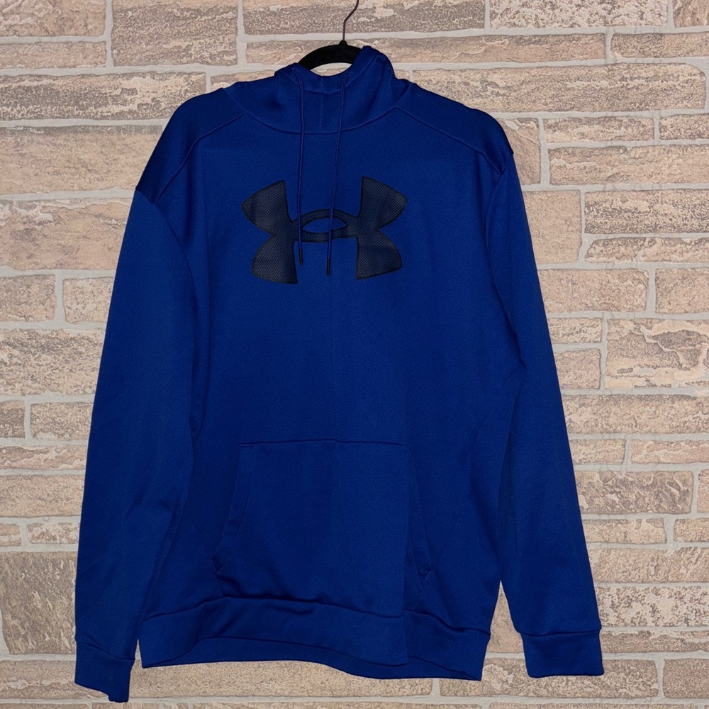 Under Armour men’s XL Royal Blue Pullover with hood and  Black Logo